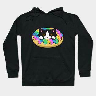 Cute Rainbow Donut Cat Hoodie